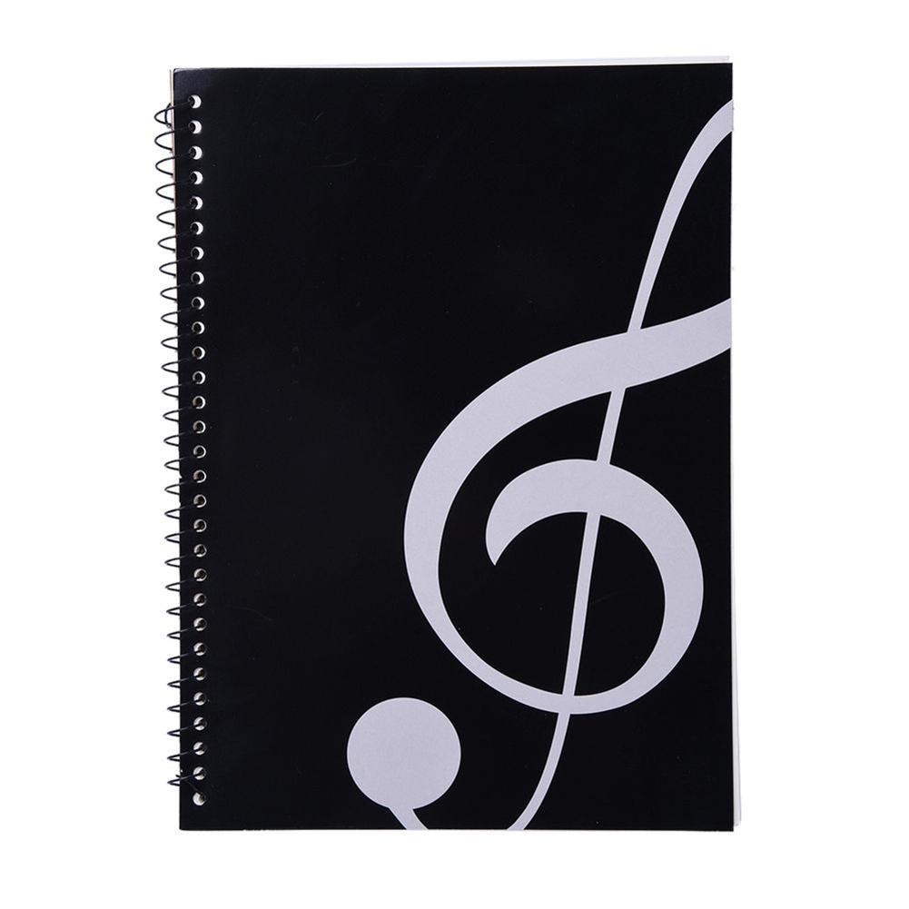 Blank Sheet Music Notebook - 50ページ音楽シートスパイラルノートブックスターヴスタッフ原稿紙練習帳使用音楽組成両面書き込み