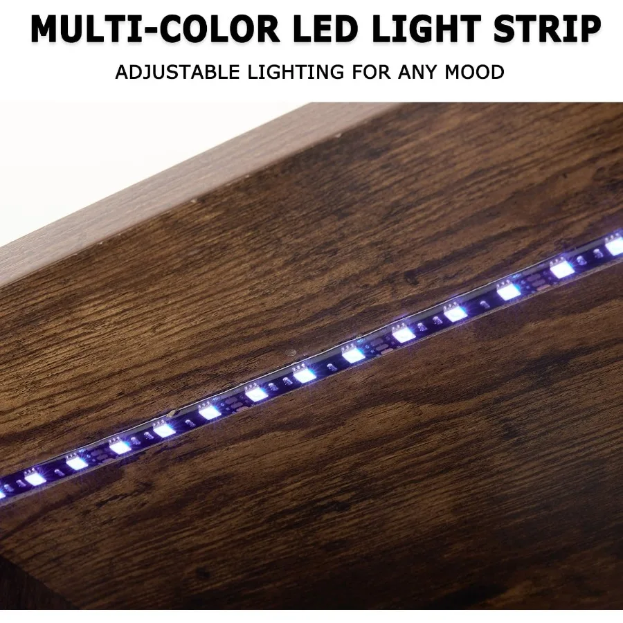 8個の収納ボックス付き、2段式のLEDライト付き本棚。リビン - Books のレビューと価格