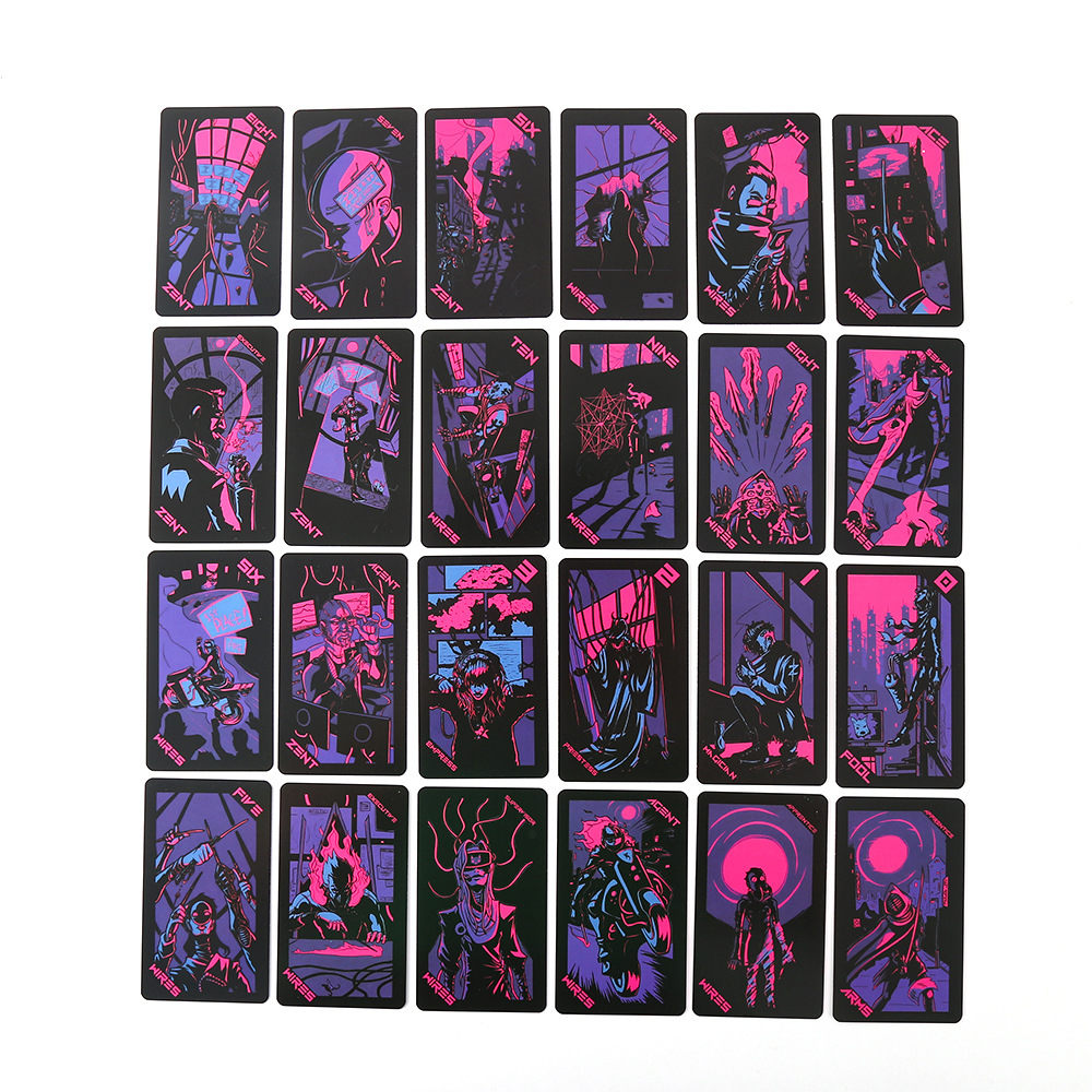 ネオンムーンタロットカード ピンクゴールドメッキエッジカード - Tarot Deck With Guidebook のレビューと価格