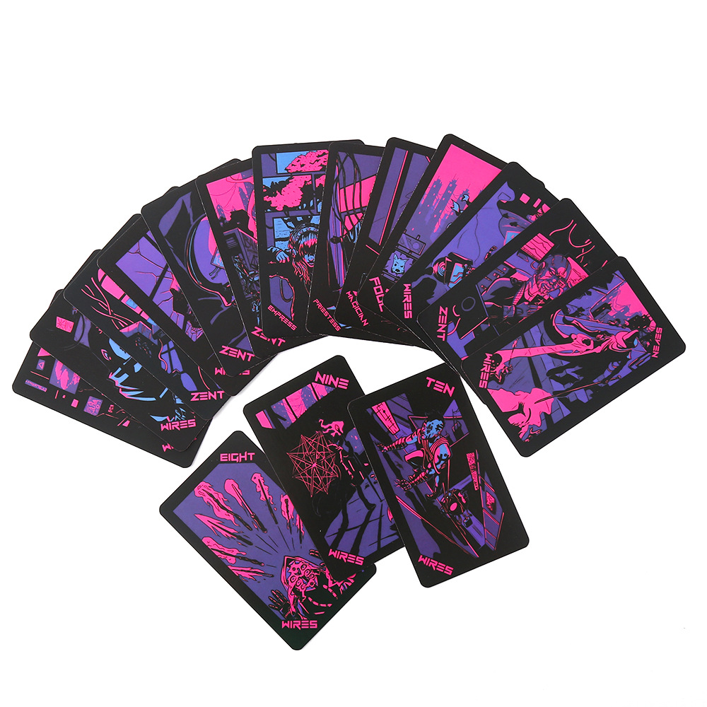 ネオンムーンタロットカード ピンクゴールドメッキエッジカード - Tarot Deck With Guidebook のレビューと価格