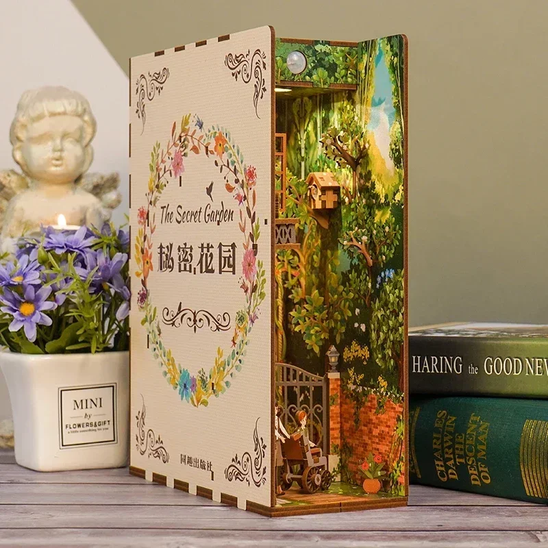 DIY木製ブックヌックシェルフインサートキット、ミニチュアシ - Diy Wooden Book Nook Kit Shelf Insert のレビューと価格