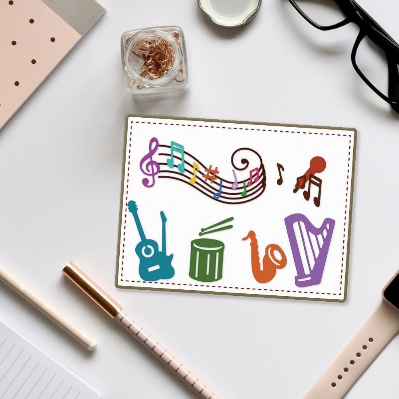 2 個 27 スタイル音符切削ダイスグリーティングカード作成 - Blank Sheet Music Notebook のレビューと価格
